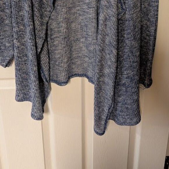 Juniors/Kids Volcom Brand Size Small 10 Heathered Blue Open Cardigan Sweater - Picture 5 of 5